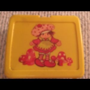 Mushroom cherry girl vintage lunch box